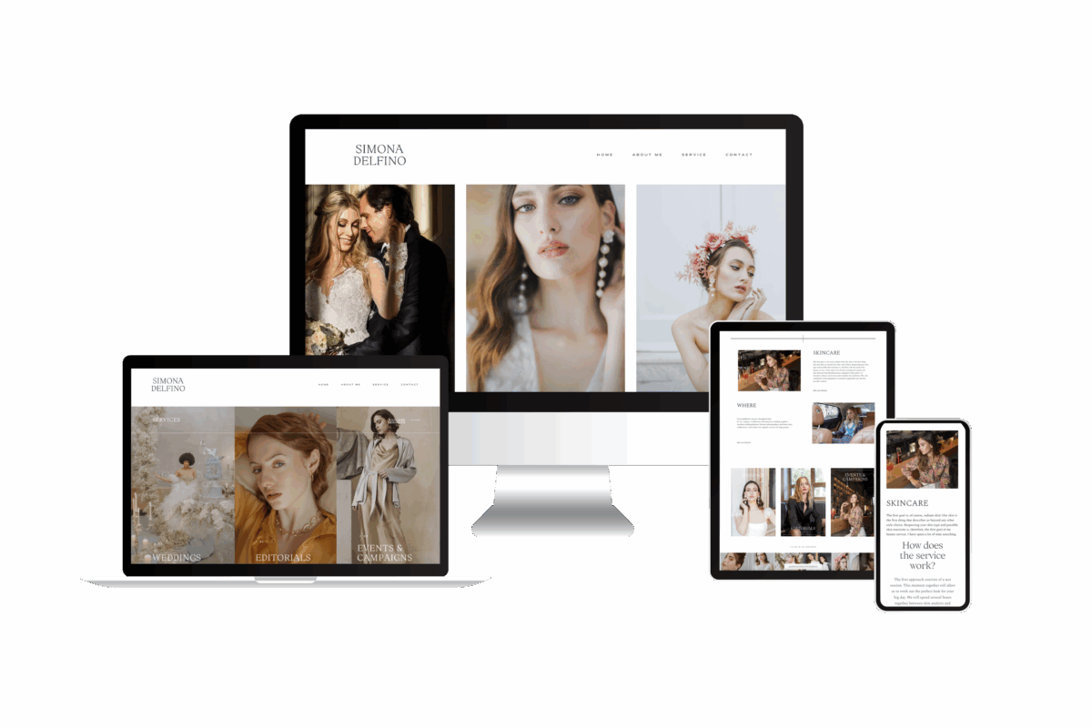 Mockup del sito di Simona Delfino usato per il portfolio di Natural Digital Creatives